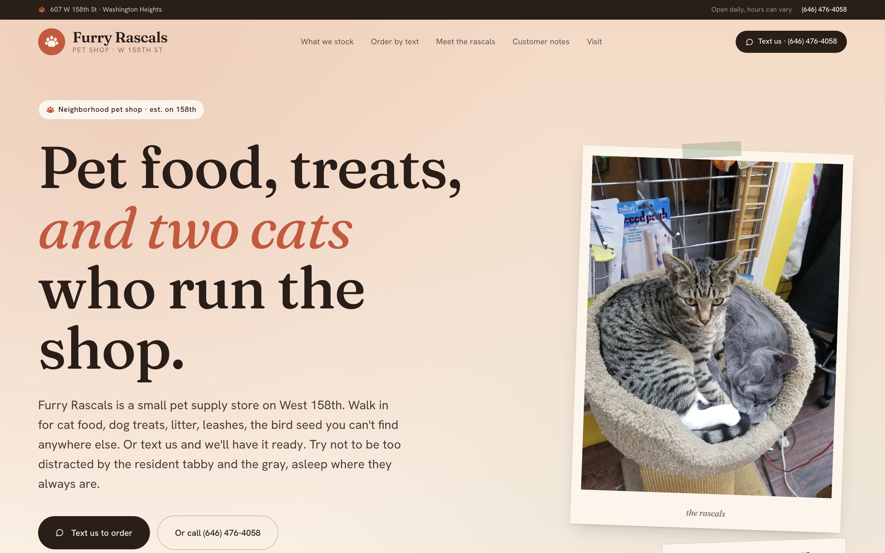 Furry Rascals website by Bragi Studio